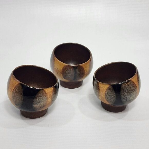 Robert Maxwell 7.5"  VINO Pottery Craft Decanter With 3 Cups Midcentury Modern - Picture 9 of 12